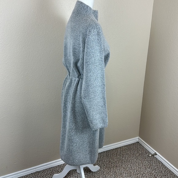 HYFVE COZY GREY BOUCLE MOCK NECK SWEATER DRESS - Picture 2 of 9